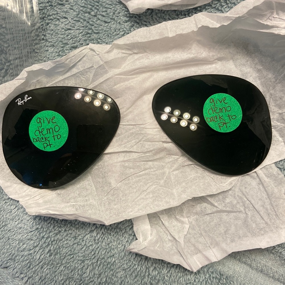 Green glass Aviator 58 lenses (frame not included)
